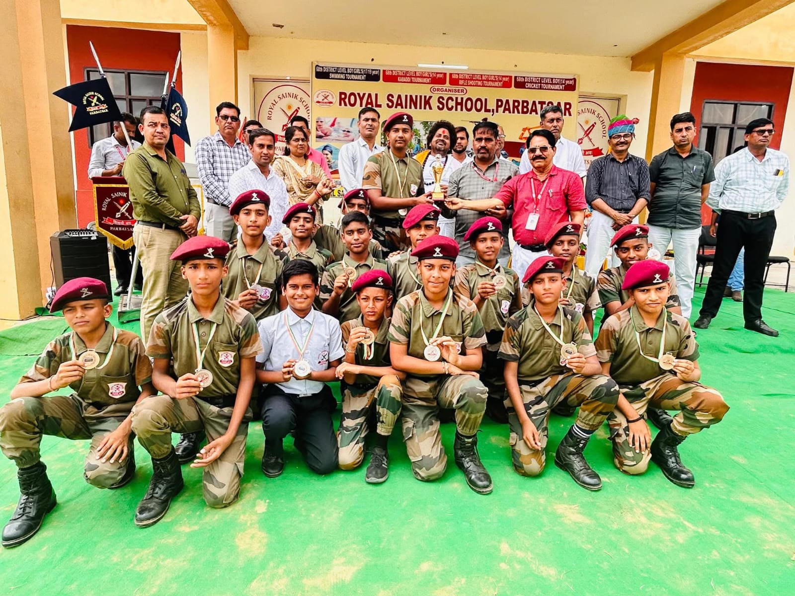 Smart classroom setup promoting digital education at Royal Sainik School Parbatsar