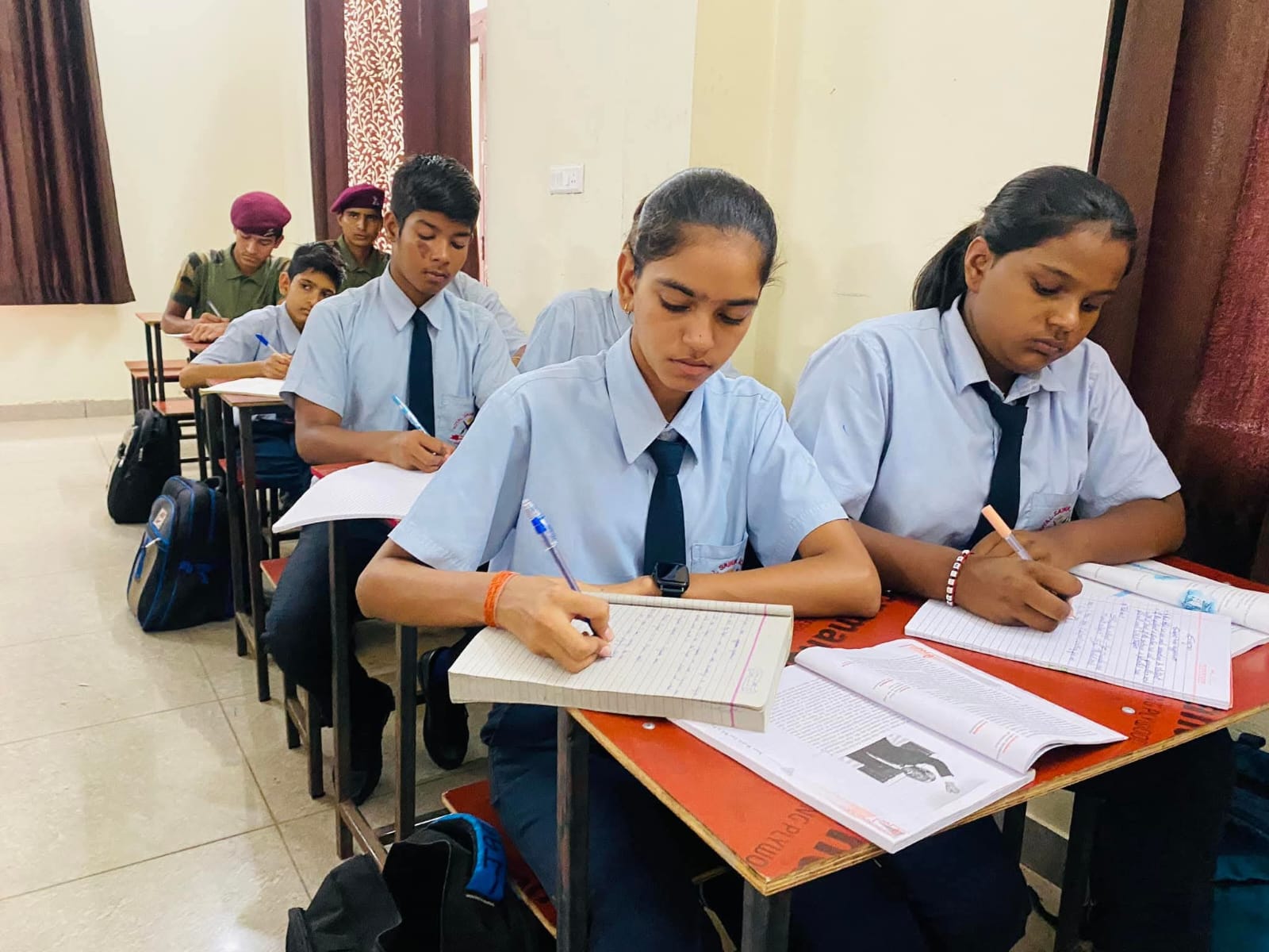 Royal Sainik School Parbatsar students participating in inter-school debate competition