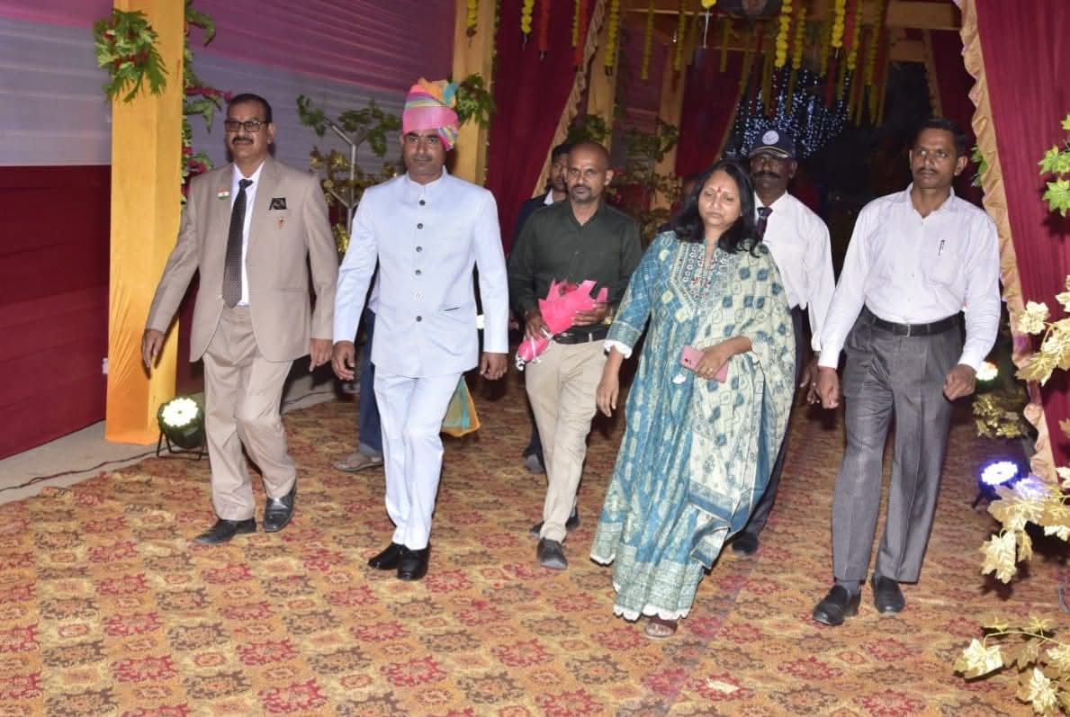 Cadets in uniform participating in morning parade at Royal Sainik School Parbatsar