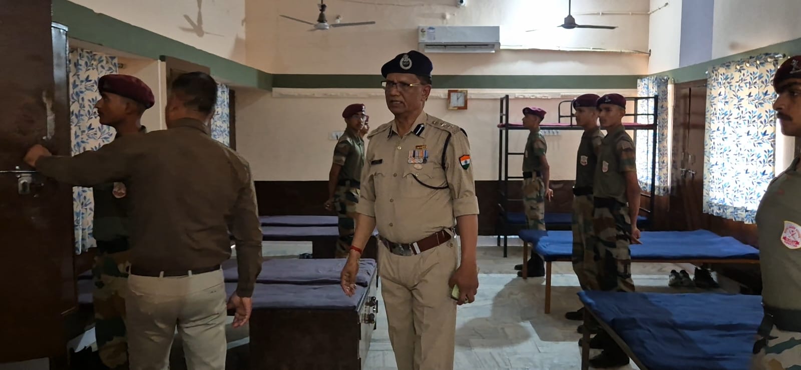 Students receiving medals and certificates during prize distribution ceremony at Royal Sainik School Parbatsar