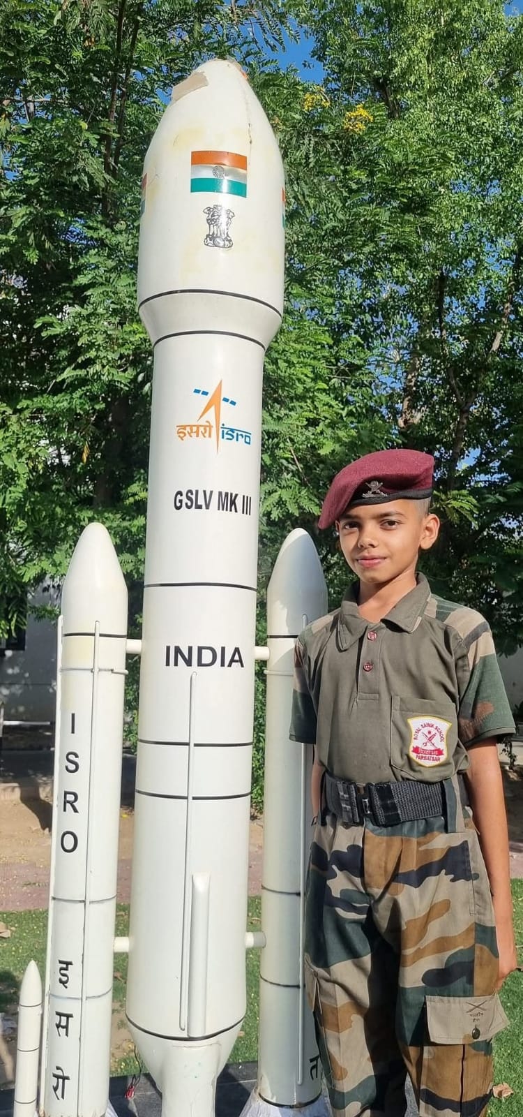 Students receiving medals and certificates during prize distribution ceremony at Royal Sainik School Parbatsar