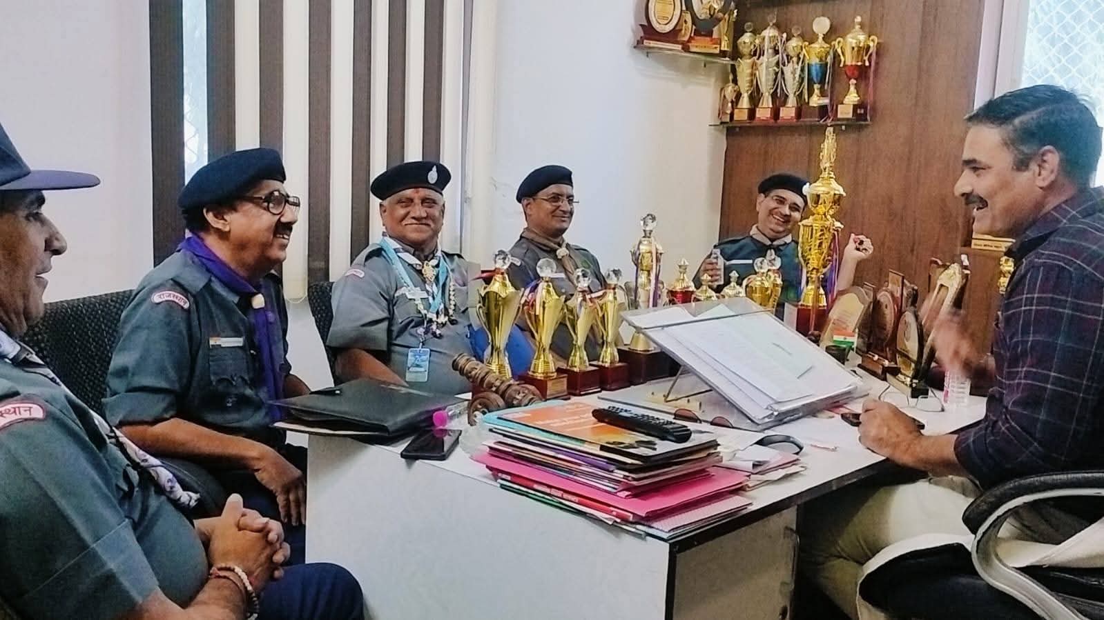 Royal Sainik School Parbatsar students performing yoga for physical and mental wellness