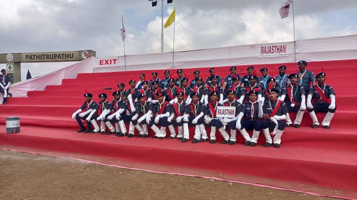 Parents interacting with teachers during PTM at Royal Sainik School Parbatsar